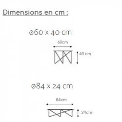 Dimensions tables basses