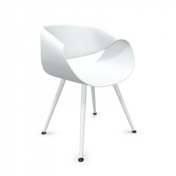 Fauteuil et siège de réunion blanc