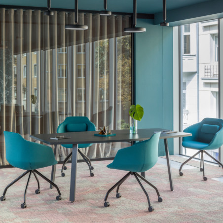 table de réunion design forme tonneau CHAPIER