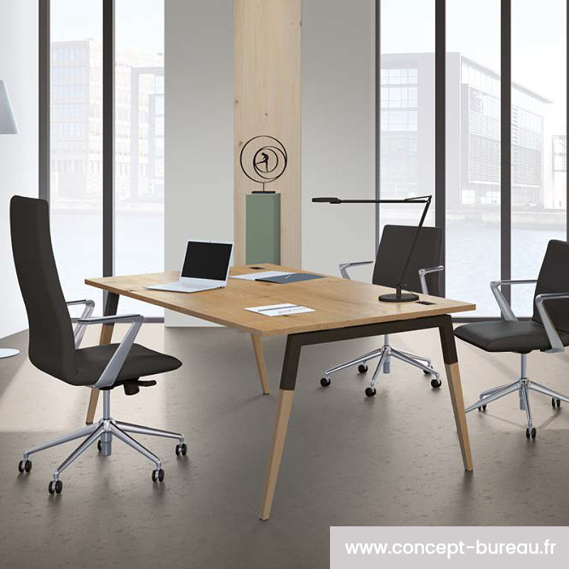Bureau de direction pieds bois - ICONE Bureau de direction pieds bois - ICONE