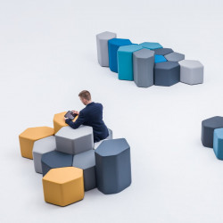 Pouf bureau composition