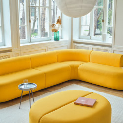 banquette d'accueil design jaune