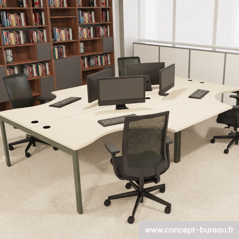 Bureau marguerite 4 personnes Bureau marguerite 4 personnes