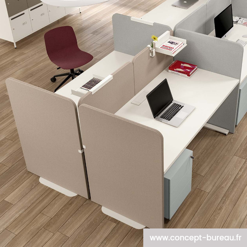 Séparation de bureau anti bruit hauteur 120cm - KALA