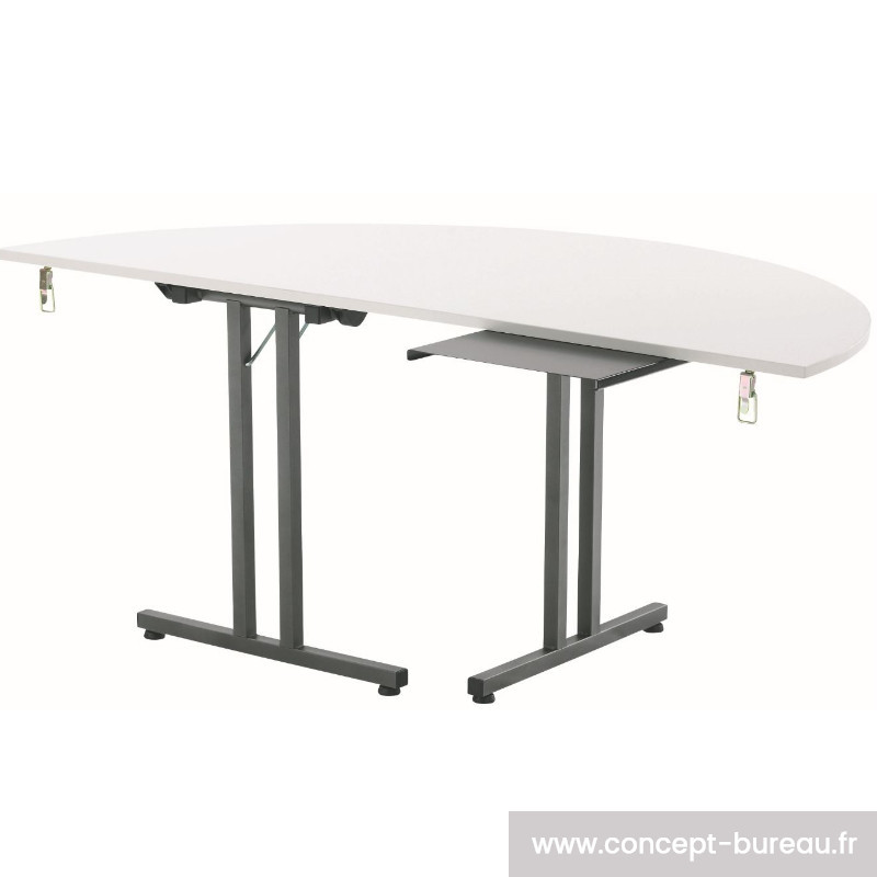 Table demi lune d'extrémité pliante CHIDAY