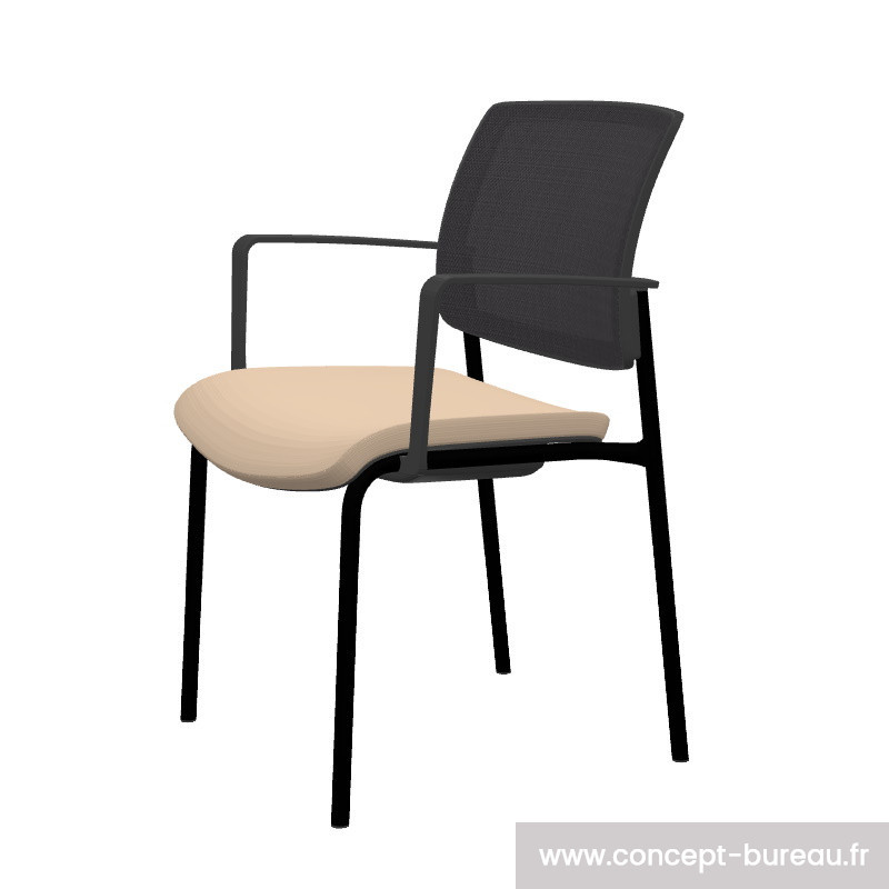 Chaise de conférence avec accoudoirs