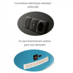 Cabine acoustique individuelle électrification