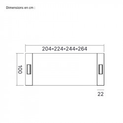 Bureau de direction moderne dimensions