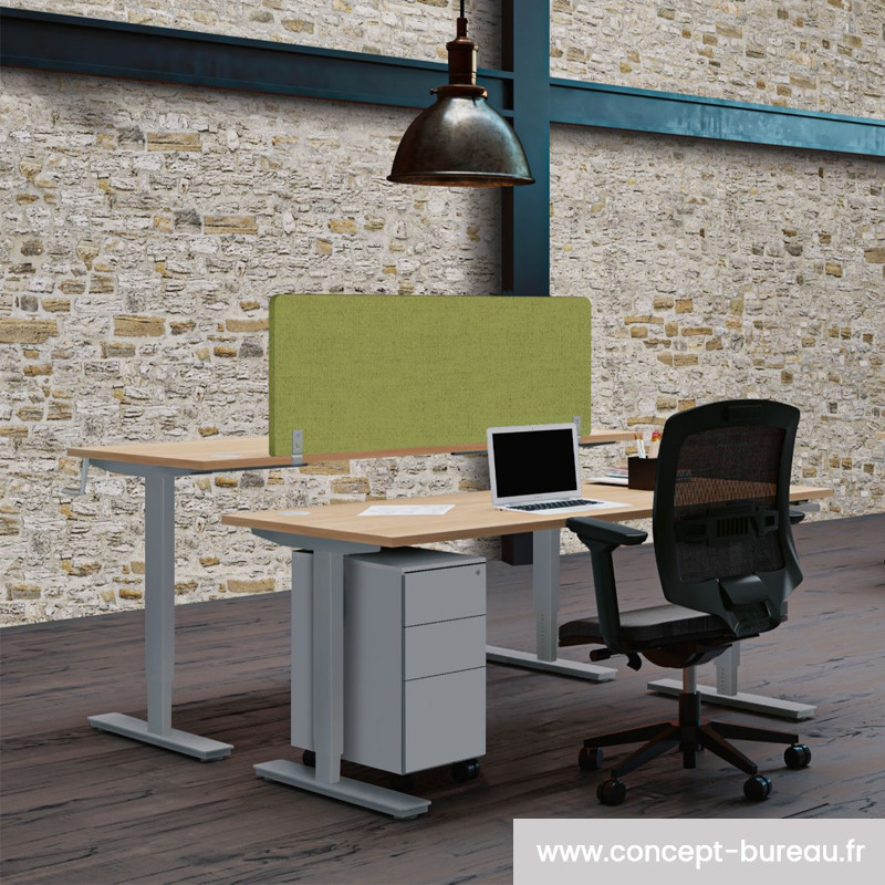 Bureau réglable en hauteur manivelle Volo - vue détail