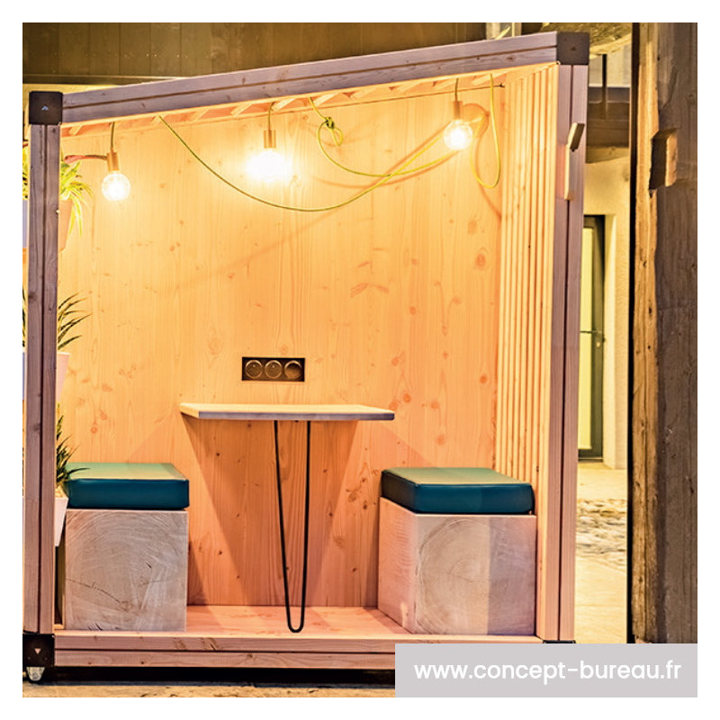 Cabine de bureau en bois PEFC