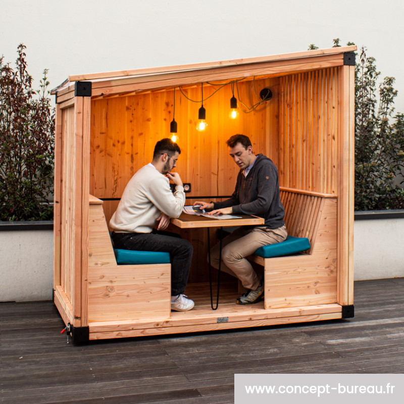 Cabine de bureau 2 personnes extérieur