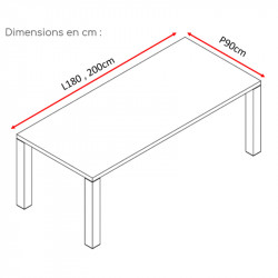 Bureau direction design italien dimensions