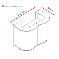 Banque d'accueil dimensions