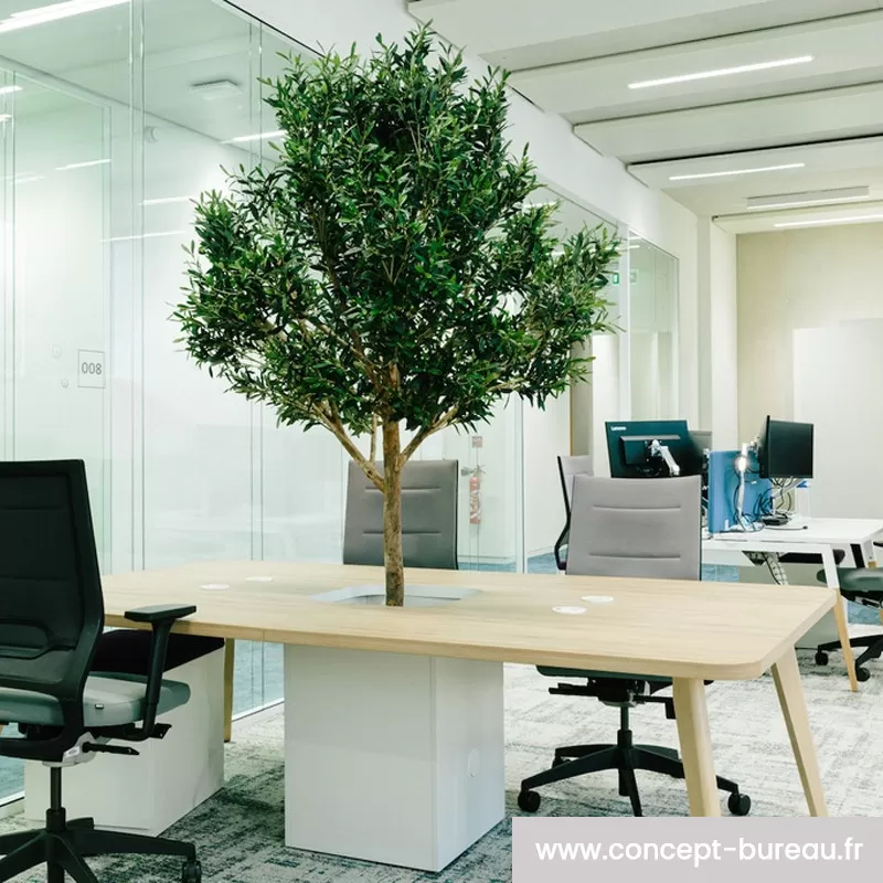 Oliviers artificiels de 5 pieds de hauteur - arbre de faux pot décoré à l'intérieur, troncs
