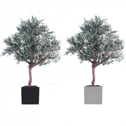 Olivier Artificiel 180 Cm En Pot - Faux Arbre Réaliste, Décoration Intérieur/extérieur Sans Entretien