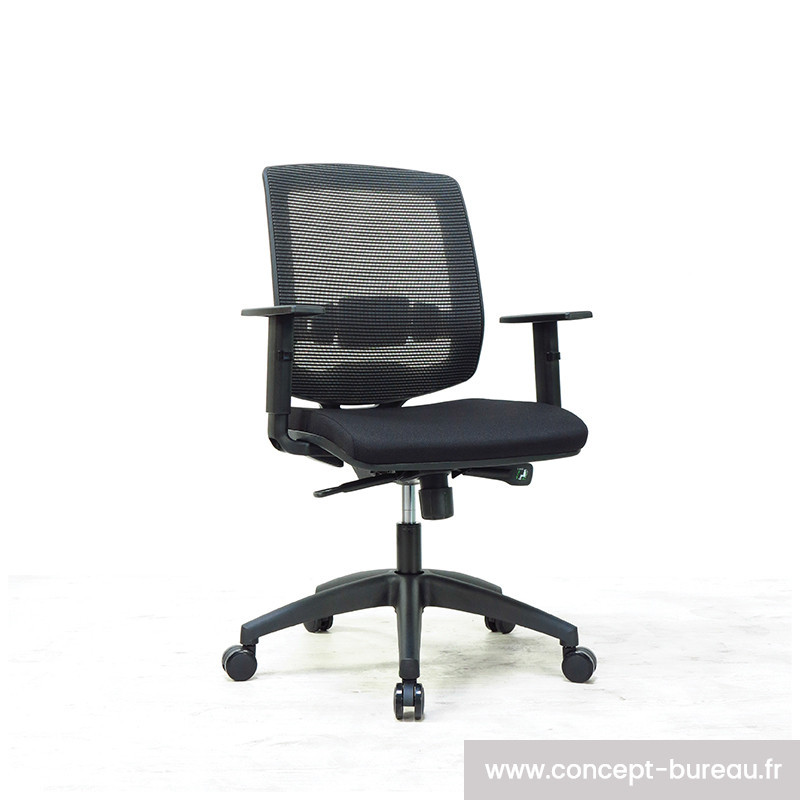Fauteuil de bureau ergonomique noir avec support lombaire réglable Fauteuil de bureau ergonomique noir avec support lombaire réglable