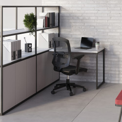 Armoire haute de bureau ouverte