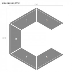 Canapé modulable bureau dimensions