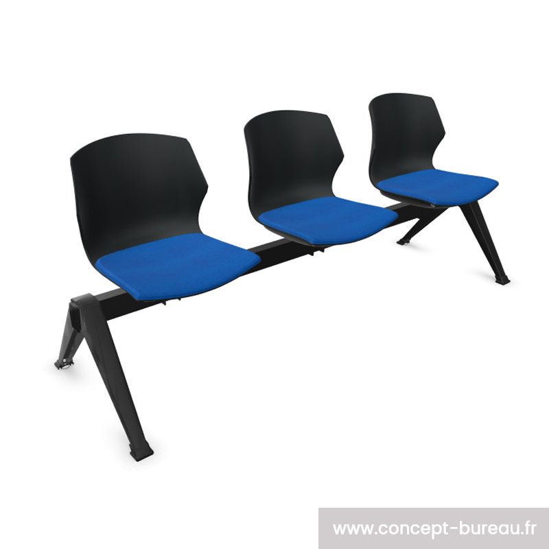 Chaises sur poutre salle d'attente - FORMAX