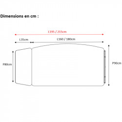 Bureau de direction arrondi dimensions