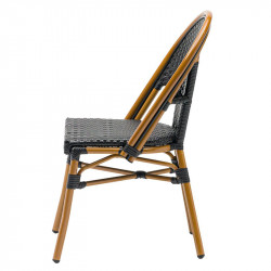 Chaise parisien noir et bois