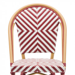 Chaise parisienne blanc et rouge
