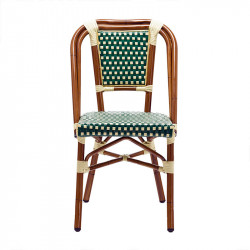 Chaise CHR coloris vert blanc marron