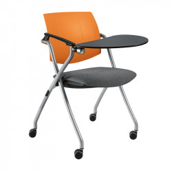 Chaise 4 pieds sur roulettes avec tablette ROLLGO