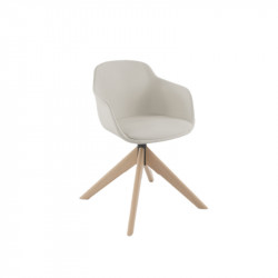 Fauteuil de réunion pieds bois AXIO