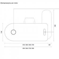 Dimensions grand bureau en bois
