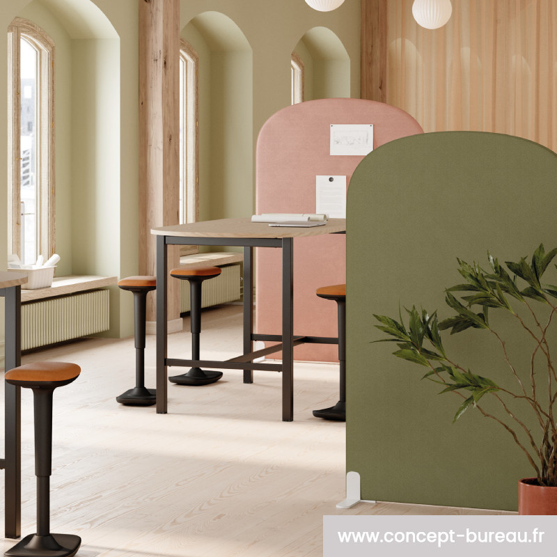 Panneau acoustique arrondi sur pieds Louise