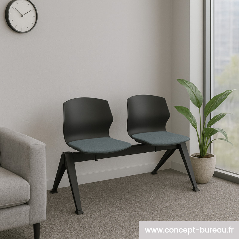 Chaises sur poutre salle d'attente Gymo - Concept Bureau