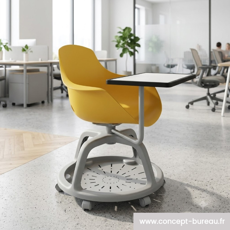 Chaise de formation avec tablette