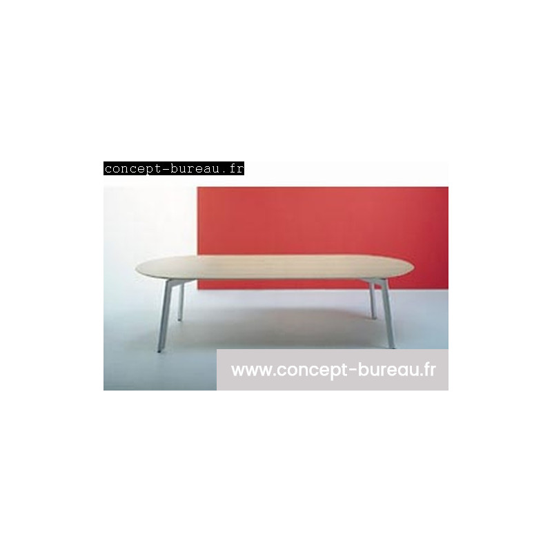 concept 1.0 weekly concept Table extensible TWIG aluminium gris espace plateau latté