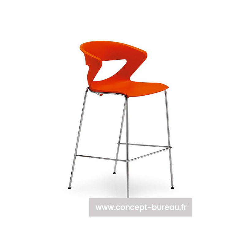 Tabouret haut de bar Kicca rouge