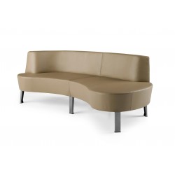 Banquette d'accueil ZEN asymétrique beige