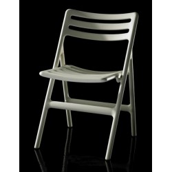 Chaise pliante FOLDING CHAIR coloris beige vue face