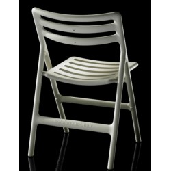 Chaise pliante FOLDING CHAIR coloris beige vue dos