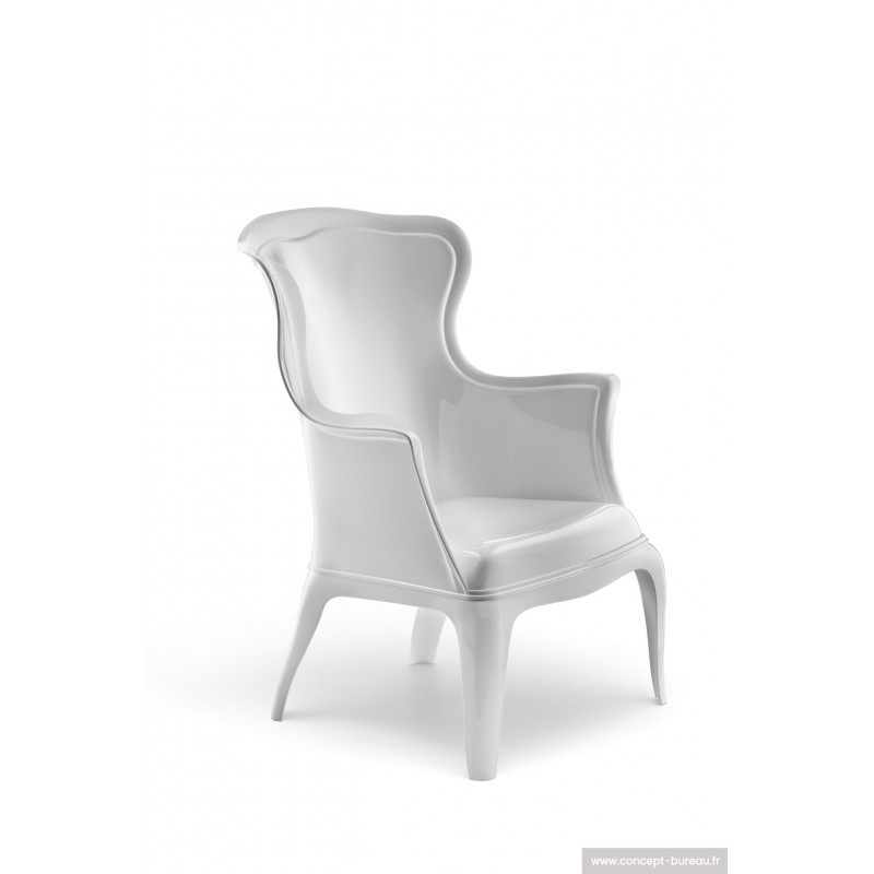 Fauteuil de salon ou d'accueil PASHA coloris blanc Fauteuil de salon ou d'accueil PASHA coloris blanc