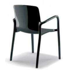 Lot de 2 fauteuils TIFFANY en nylon coloris noir
