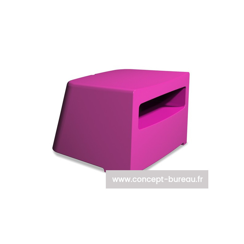 Pouf d'accueil KARLA pouf coloris fuchsia - non disponible