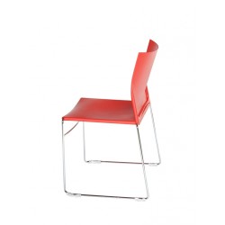 Chaise polypro MELODIE coloris rouge