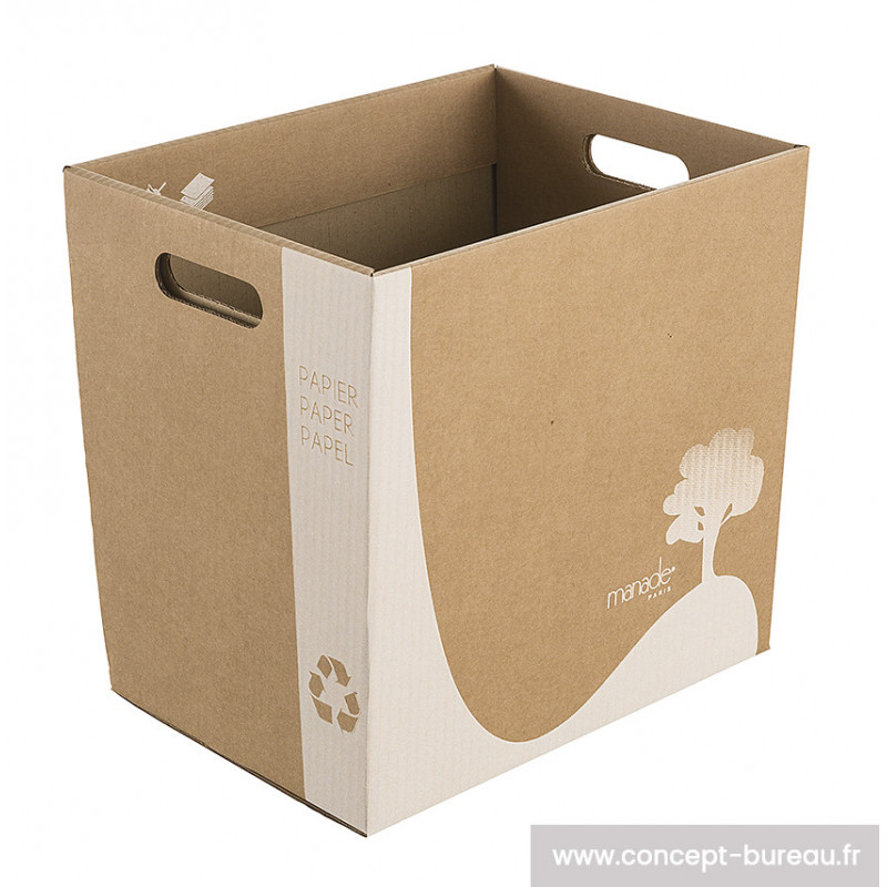 Corbeilles à papiers 100% recyclé - lot de 20