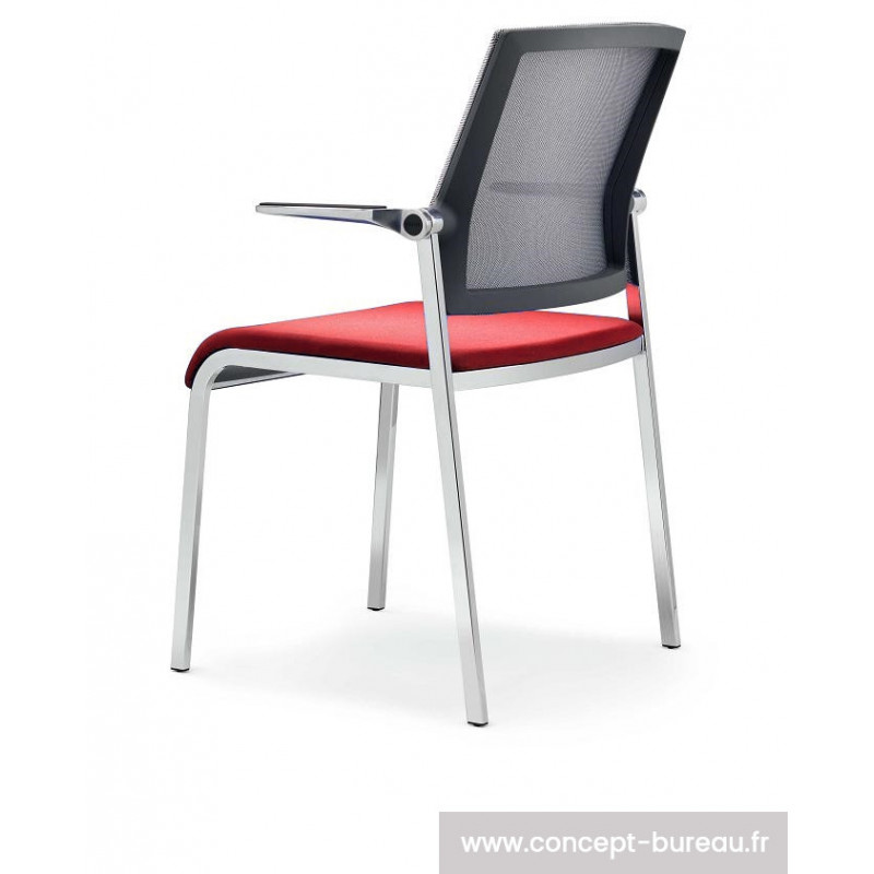 Fauteuil de réunion dos résille - SULLY 4P Fauteuil de réunion dos résille - SULLY 4P