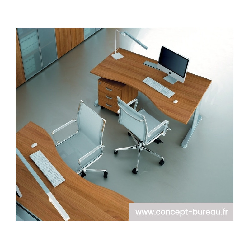 Bureau individuel forme vague - PRIMUM