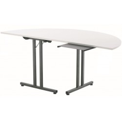 Table demi lune d'extrémité pliante CHIDAY