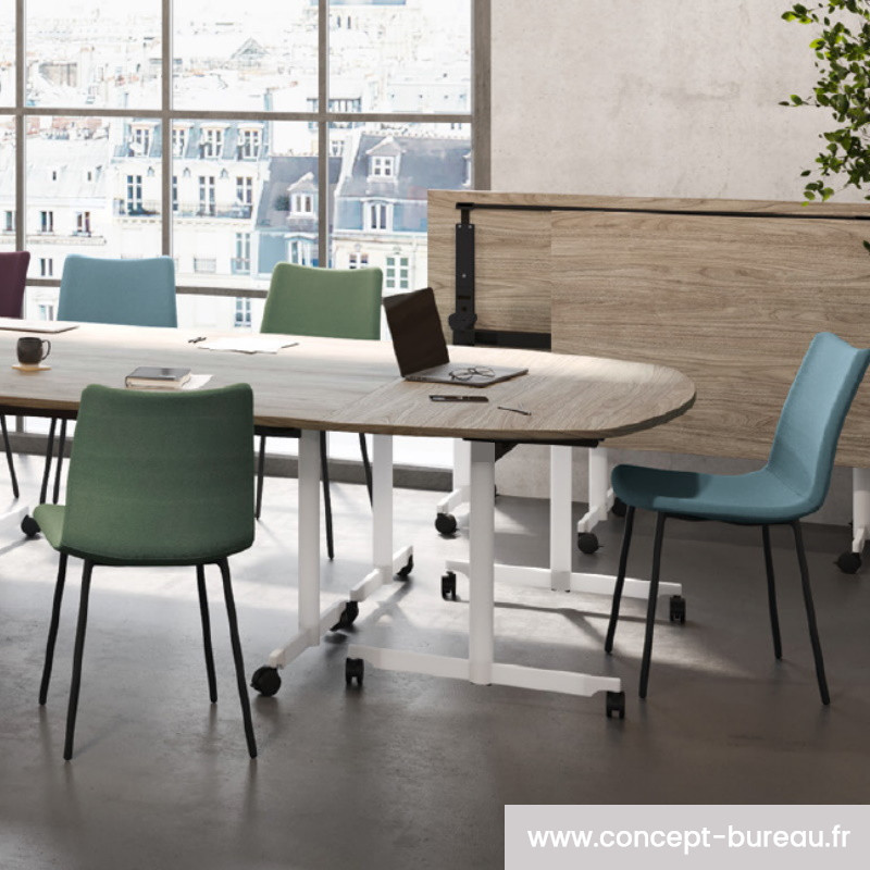 Table forme demi-lune à plateau rabattable CLAIRBOIS Table forme demi-lune à plateau rabattable CLAIRBOIS