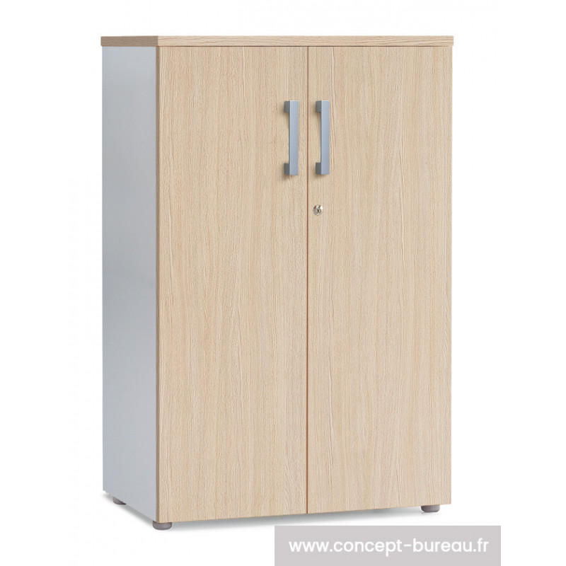 Armoire mi-haute de rangement portes battantes MARLOTTE Armoire mi-haute de rangement portes battantes MARLOTTE