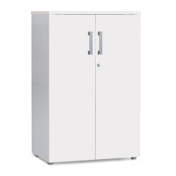 Armoire mi-haute H113 portes battantes MDD avec serrure