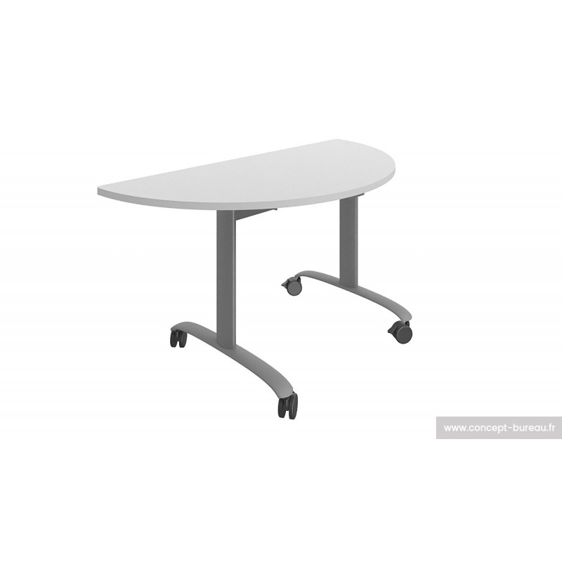 Table rabattante en position horizontale et verticale sécurisées Table rabattante en position horizontale et verticale sécurisées